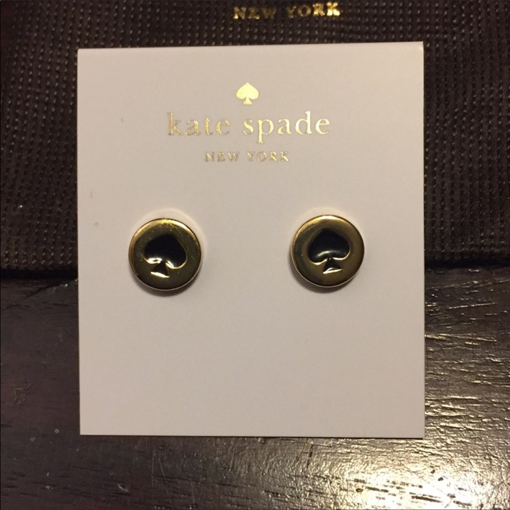Kate Spade earrings gold and black